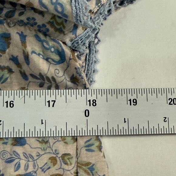 Sabina Musayev S Mandy Top Sage Print Peplum Sleeve Floral Cottage *flaw - Picture 6 of 9